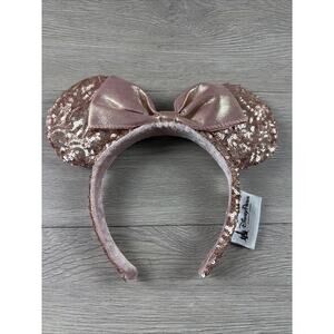 Disney Parks Briar Rose Gold retired design Minnie Mouse Ears Headband Bow Hat